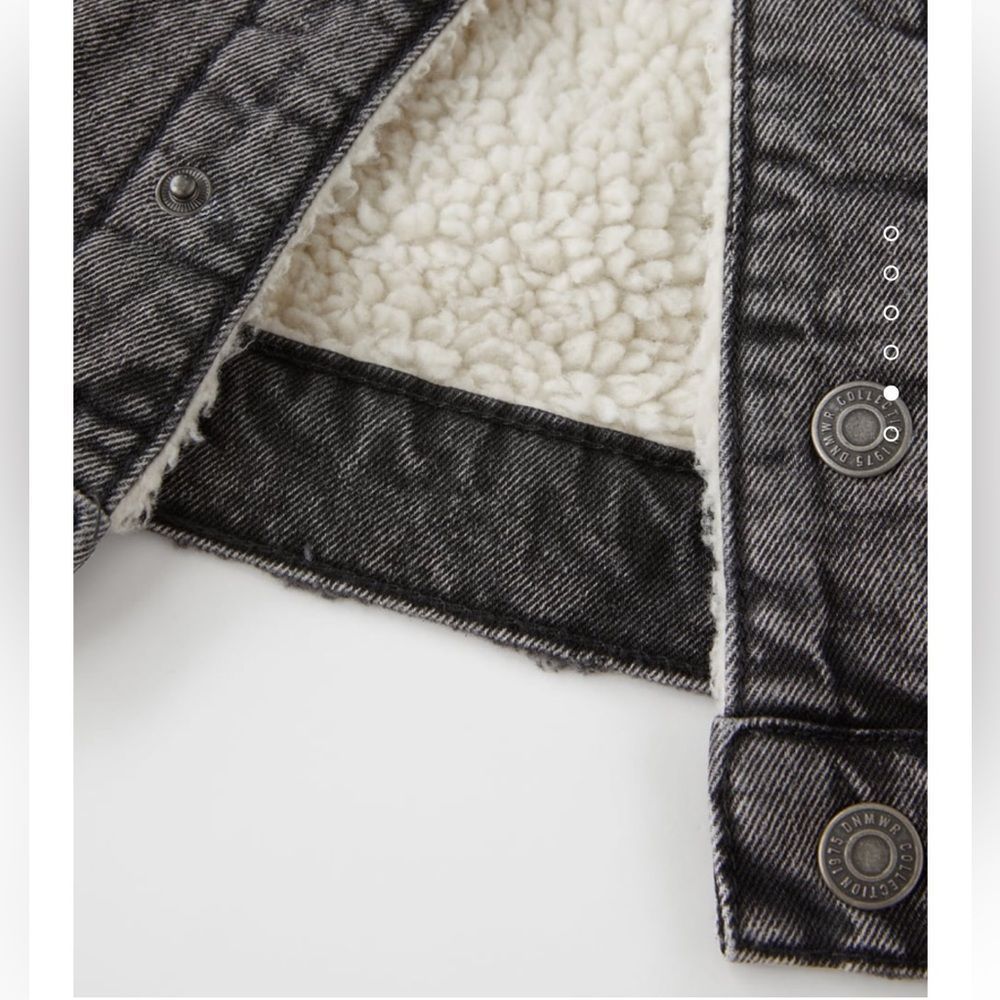 NWOT Zara Kids/Boys Fleece Trim Denim Jacket Size 13-14 Y - Picture 5 of 6